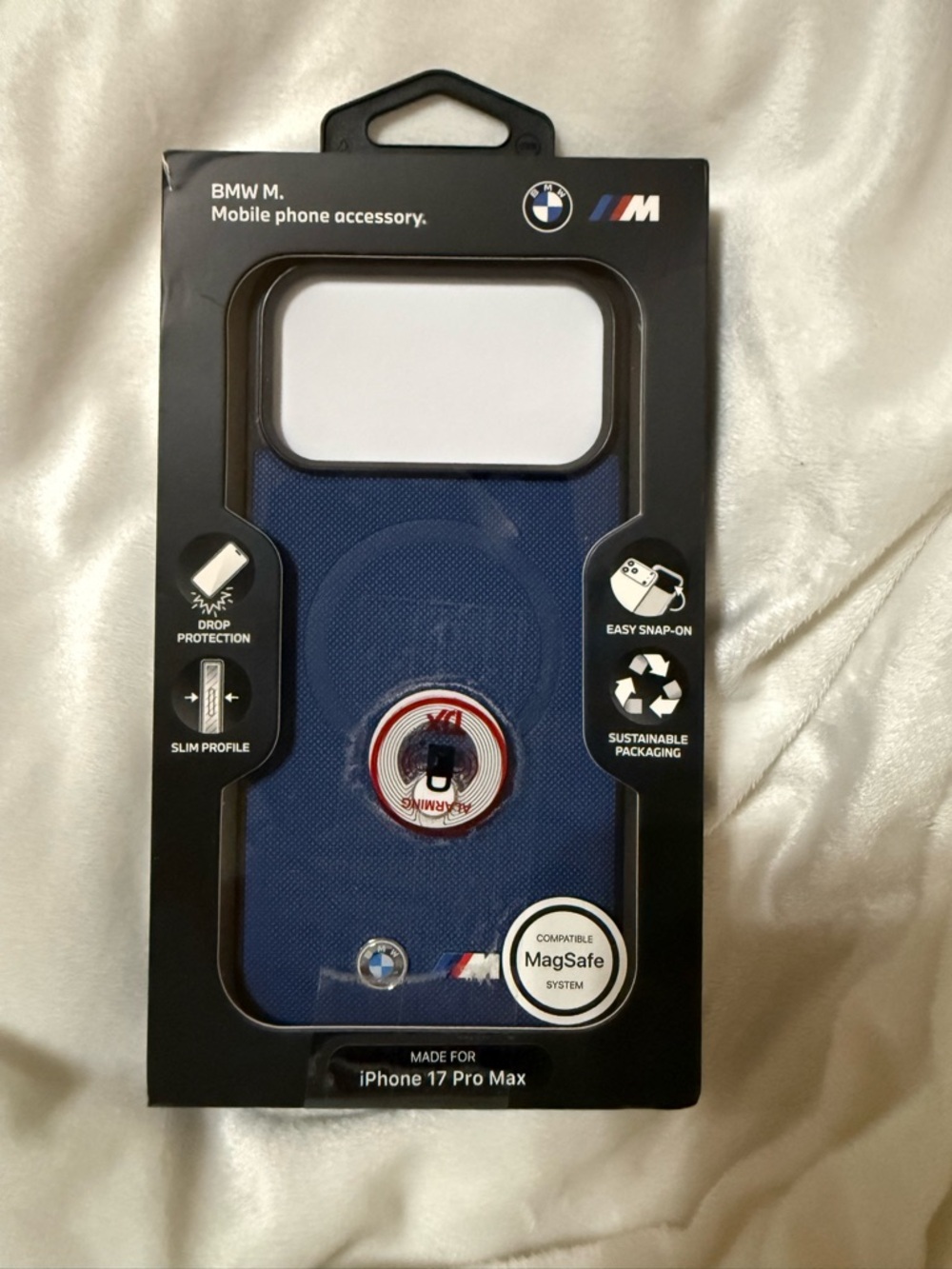 BMW M Blue MagSafe iPhone 17 Pro Max Case with M Badge